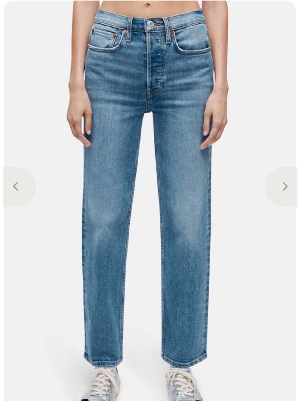 RE / DONE HIGH RISE STOVE PIPE JEANS
